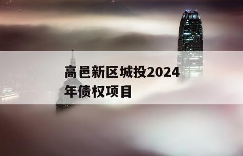 高邑新区城投2024年债权项目