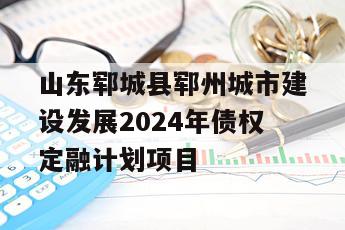 山东郓城县郓州城市建设发展2024年债权定融计划项目