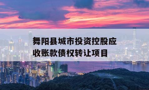 舞阳县城市投资控股应收账款债权转让项目