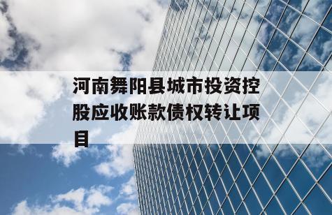 河南舞阳县城市投资控股应收账款债权转让项目
