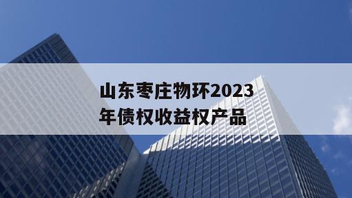 山东枣庄物环2023年债权收益权产品