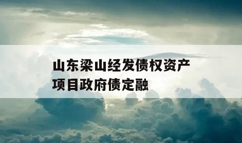 山东梁山经发债权资产项目政府债定融