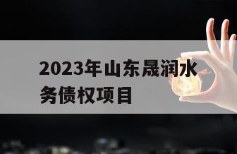 2023年山东晟润水务债权项目