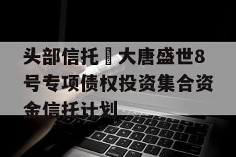 头部信托•大唐盛世8号专项债权投资集合资金信托计划