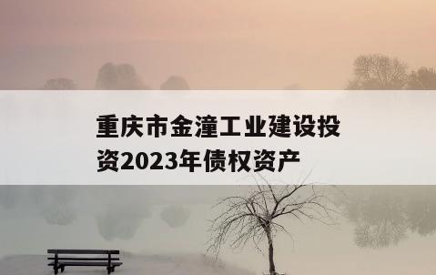 重庆市金潼工业建设投资2023年债权资产