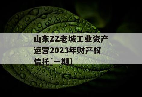 山东ZZ老城工业资产运营2023年财产权信托[一期]