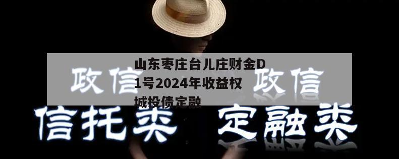 山东枣庄台儿庄财金D1号2024年收益权城投债定融