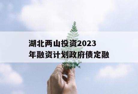 湖北两山投资2023年融资计划政府债定融