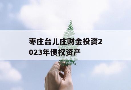 枣庄台儿庄财金投资2023年债权资产