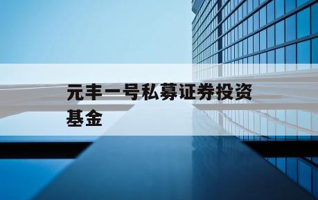 元丰一号私募证券投资基金