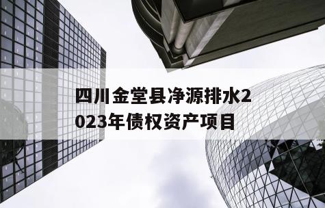 四川金堂县净源排水2023年债权资产项目