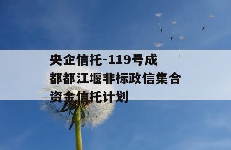 央企信托-119号成都都江堰非标政信集合资金信托计划