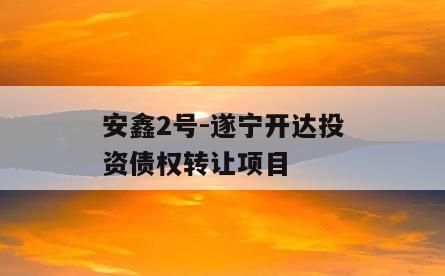 安鑫2号-遂宁开达投资债权转让项目