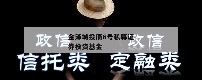 金泽城投债6号私募证券投资基金