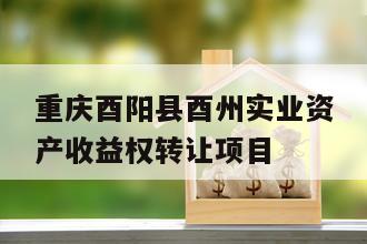 重庆酉阳县酉州实业资产收益权转让项目