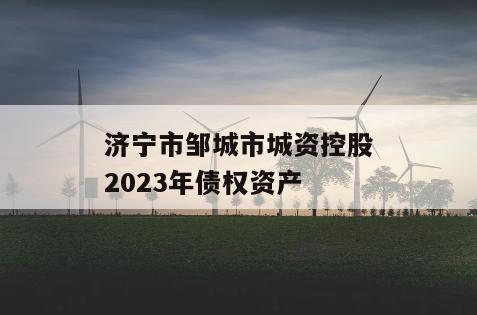 济宁市邹城市城资控股2023年债权资产