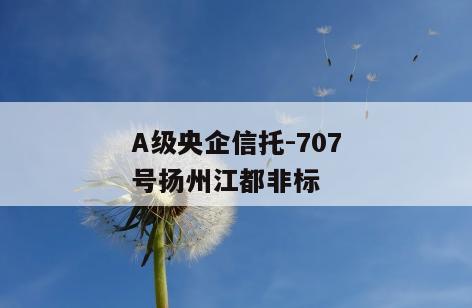 A级央企信托-707号扬州江都非标