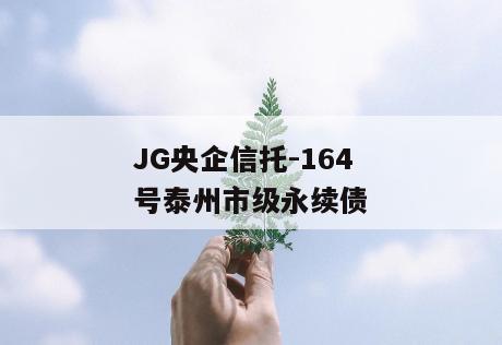 JG央企信托-164号泰州市级永续债