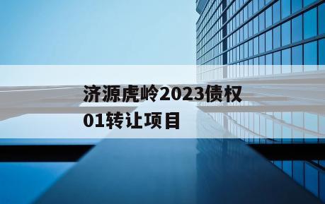济源虎岭2023债权01转让项目