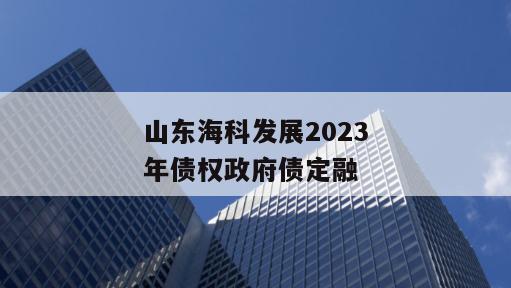 山东海科发展2023年债权政府债定融