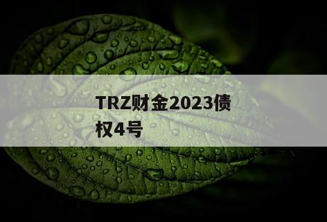 TRZ财金2023债权4号