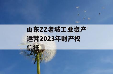山东ZZ老城工业资产运营2023年财产权信托