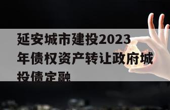 延安城市建投2023年债权资产转让政府城投债定融