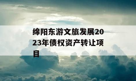 绵阳东游文旅发展2023年债权资产转让项目