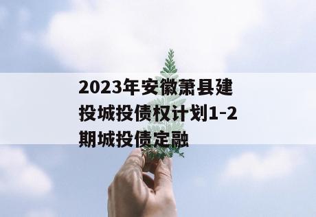 2023年安徽萧县建投城投债权计划1-2期城投债定融