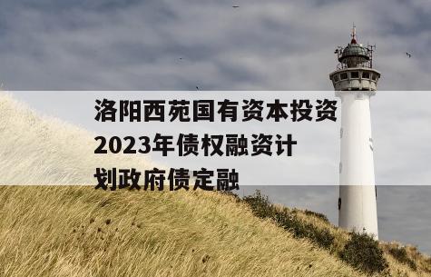 洛阳西苑国有资本投资2023年债权融资计划政府债定融
