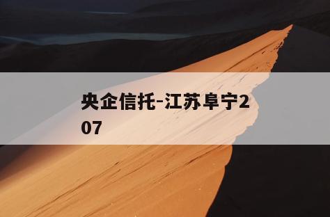 央企信托-江苏阜宁207