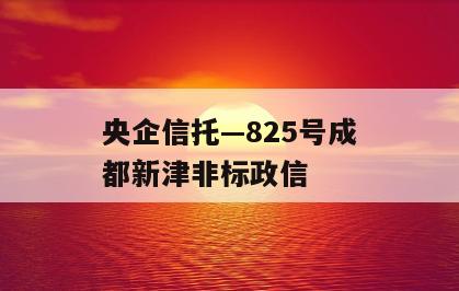 央企信托—825号成都新津非标政信