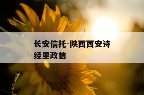 长安信托-陕西西安诗经里政信