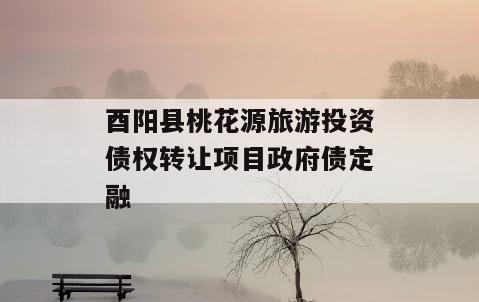 酉阳县桃花源旅游投资债权转让项目政府债定融