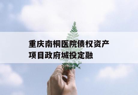 重庆南桐医院债权资产项目政府城投定融