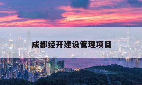 成都经开建设管理项目