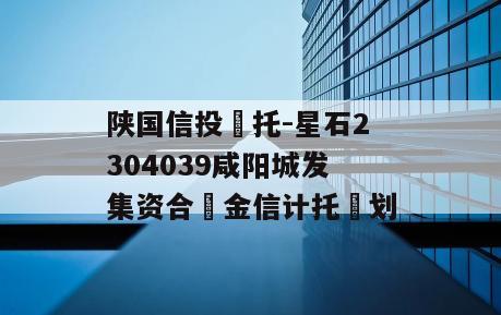 陕国信投‬托-星石2304039咸阳城发集资合‬金信计托‬划
