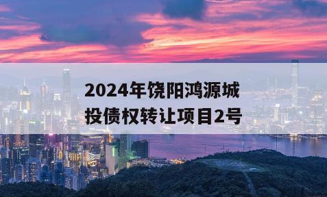 2024年饶阳鸿源城投债权转让项目2号