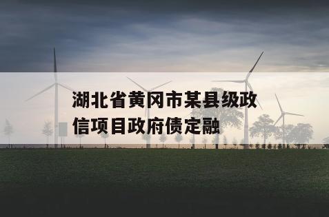 湖北省黄冈市某县级政信项目政府债定融