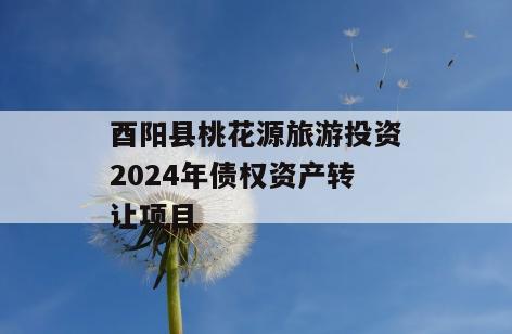 酉阳县桃花源旅游投资2024年债权资产转让项目