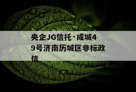 央企JG信托·成城49号济南历城区非标政信