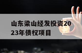 山东梁山经发投资2023年债权项目