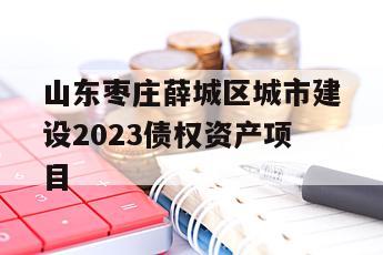 山东枣庄薛城区城市建设2023债权资产项目