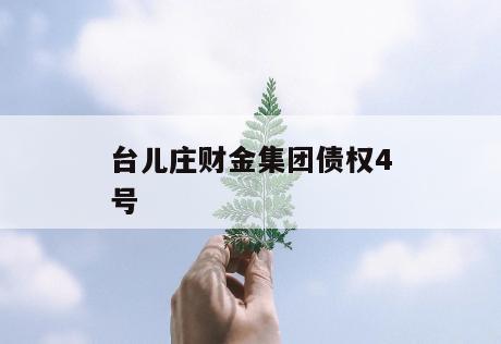 台儿庄财金集团债权4号