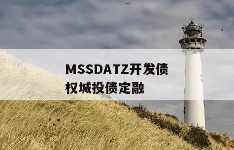 MSSDATZ开发债权城投债定融