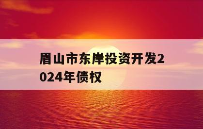 眉山市东岸投资开发2024年债权