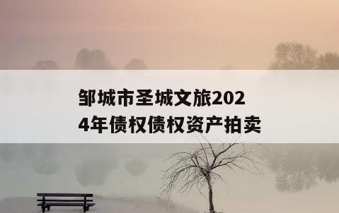 邹城市圣城文旅2024年债权债权资产拍卖