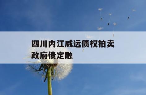 四川内江威远债权拍卖政府债定融