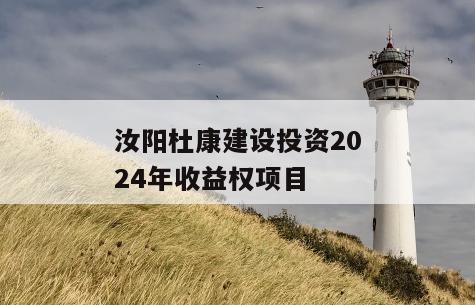 汝阳杜康建设投资2024年收益权项目