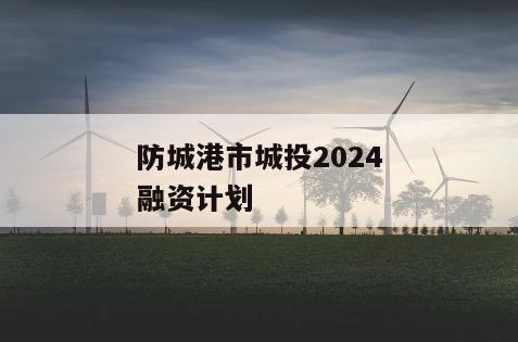 防城港市城投2024融资计划